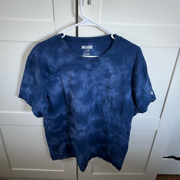 Navy Tie-Dye T-Shirt with Pocket - Picture 1 of 4
